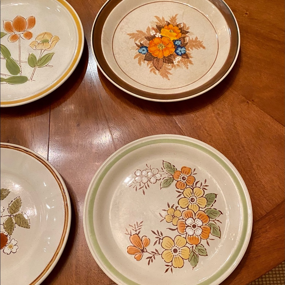 11 MCM Dinner Plates-Vintage Stoneware